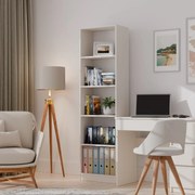 R50 polcos szekrény, könyvtartó, 50x182x30 cm, kasmír