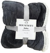 Luxus mikroplüss sherpa pléd NESTIVE sötétszürke Méret: 150 x 200 cm