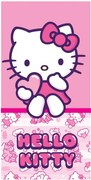 Hello Kitty Pinky Heart fürdőlepedő, strand törölköző 70x140 cm (Fast Dry)