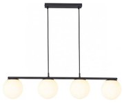 Redo 01-3156 - Csillár zsinóron BOWLING 4xE27/42W/230V fekete