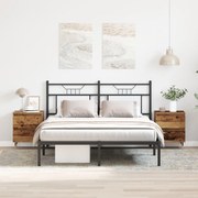 Éjjeli szekrények 2 db Régi fa 40x35x50 cm Mérnöki fa