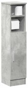 betonszürke fürdőszobaszekrény tekercstartóval 20,5x22x90 cm