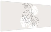 Kép - Vonalkép monstera N⁰3 (120x50 cm)