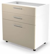 Alsó szekrény Vento D3S-80 / 82, fehér / bézs