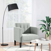világosszürke bársony kanapészék karfás szék 53 cm