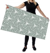 Wallplex konyhahátfal Zöld Hexagon (Méret: 60x240)