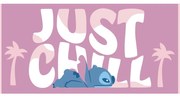Disney Lilo és Stitch, A csillagkutya Just Chill fürdőlepedő, strand törölköző 70x140cm (Fast Dry)