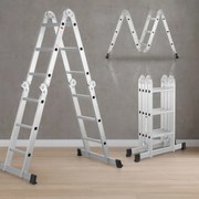 Alumínium összecsukható létra 3,6 m 4 részes 6 fokos 150 kg