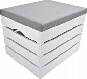 Tároló Doboz Kárpitozott Puff Fa Tároló