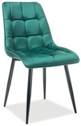 Chic étkezőszék bársony zöld