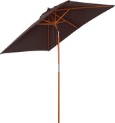 Outsunny 200 x 150 x 235 cm Dőlésszögű Kert Napernyő 3-fokozatban állítható téglalap alakú Strand Napernyő vízlepergető és UV ellenálló kialakítás | A