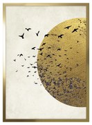 Birds on a golden sunset kép