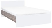 Miami franciaágy ágyneműtartó nélkül 140x200 cm fehér-yorki tölgy