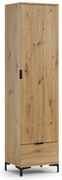 Mazzoni LANA SZ-50 szekrény Artisan Tölgy - 1 AJTÓS FIÓKOS RUHÁSSZEKRÉNY