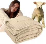 Paplan 200x220 Téli Gyapjú Vastag Meleg Gyapjú Bőrönd Lengyel Gyártás