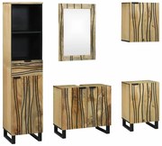 Fürdőszoba bútor szett fiókkal 5 pcs Barna 38 x 33 x 160 cm