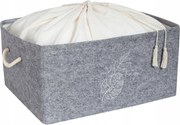 Filc tároló doboz rendszerező szekrénybe, fürdőszobába ruhákhoz, 44x35x23 cm
