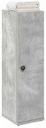 betonszürke fürdőszobaszekrény tekercstartóval 20,5x22x72 cm