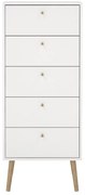 Fehér magas komód 50x120 cm Bodo – Tvilum