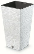 Virágcserép FURU SQUARE virágtartó 39,5 cm, fehér, 39 cm