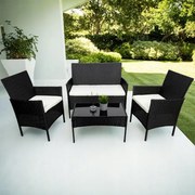 Modern kerti rattan ülőgarnitúra asztallal