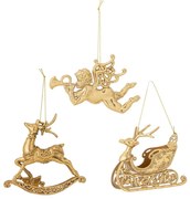 Karácsonyfadísz készlet 3 db-os 10 cm Anisa – Bloomingville