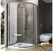 Ravak 37677U00Z1 - Háromrészes negyedköríves PIVOT zuhanykabin 90x90 cm szatinált