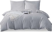 Damaszt pamut-szatén ágyneműhuzat garnitúra 160x200 világosszürke