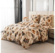 Mikroplüss ágyneműhuzat AUTUMNA krémszínű Ágyneműhuzat mérete: 2 db 70 x 90 cm | 200 x 220 cm