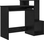 vidaXL Asztal fiókkal Fekete tölgy 106 x 41 x 88.5 cm Faanyag
