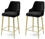 Enox Black and Gold bárszék szett, 2 db, 2 db