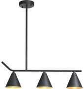 Csillár rúdon 3xE27/40W/230V fekete