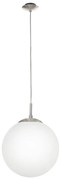 Fehér-ezüstszínű függőlámpa üveg búrával ø 30 cm RONDO – EGLO