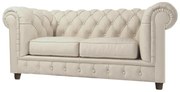 Krémszínű bársony kanapé 184 cm Cambridge – Ropez