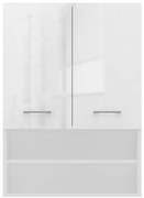 Pola mini DK felső fürdőszoba szekrény, fényes fehér