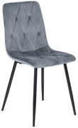 Szürke bársony szék ROBIN