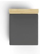 Antracitszürke gumis pamut lepedő 140x200 cm – Mijolnir