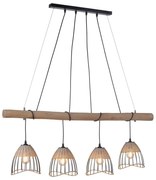 Leuchten Direkt 11156-79 - Csillár zsinóron REED 4xE27/60W/230V