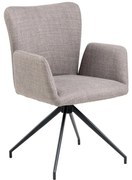 Szürke kárpitozott étkezőfotel szett 2 db-os Laura – Actona