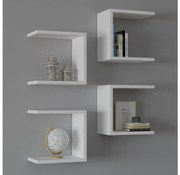 KÉSZLET 4x Fali polc BASE 30x30 cm fehér