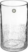Crackle váza 20cm átlátszó