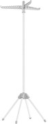 Ruhaszárító állvány, 3 forgatható karral vállfák számára 150 cm magas, szürke és fehér színben