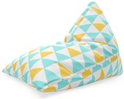 Triangl babzsák kétszínű háromszögek, színes