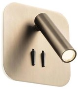 Redo 01-4473 - LED fali lámpatest QUDA LED/6W/230V+LED/3W CRI 90 USB bronz