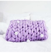 EMI lila kötött takaró 120 x 150 cm