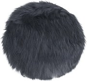 Báránybőr, műbőr, ülőpárna Ø35 cm, Szürke Színű