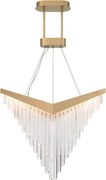 ELSTEAD QN-VIVIEN-P-L-BG VIVIEN Glamour Függesztett Lámpa Átlátszó, Csiszolt Arany LED IP20