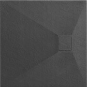 Zuhanytálca Kő Magnum Fekete 90x90cm