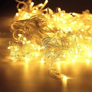 192 LED-es elemes fényfüzér, átlátszó vezetékkel, időzíthető 6/18 órás, 8 féle fényjátékkal meleg fehér, 14 m