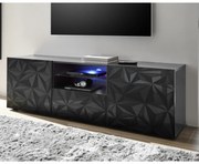 PRISMA Antracit szürke Nagy TV szekrény 2 ajtós 1 fiókos 181cm